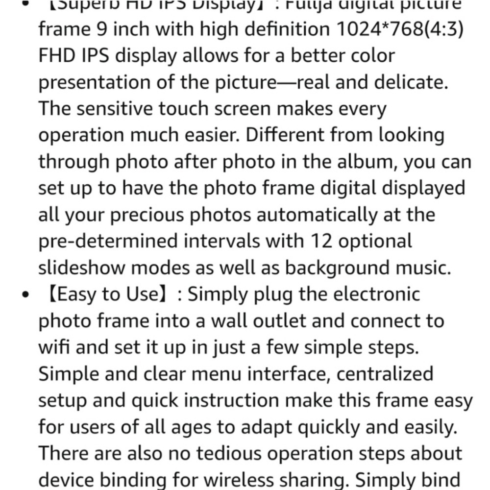FULLJA 9-inch Digital Photo Frame - Picture 11 of 11